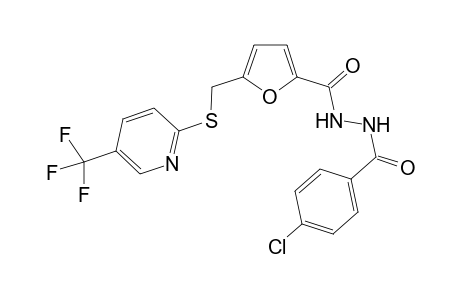 N'-(4-chlorobenzoyl)-5-[[5-(trifluoromethyl)-2-pyridyl]sulfanylmethyl]furan-2-carbohydrazide