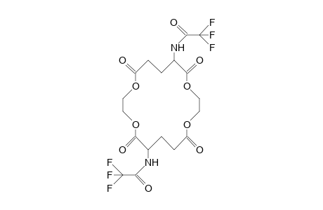 3,12-Bis(trifluoro-acetamido)-1,7,10,16-tetraoxa-2,6,11,15-tetraoxo-cyclooctadecane