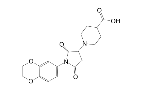 4-piperidinecarboxylic acid, 1-[1-(2,3-dihydro-1,4-benzodioxin-6-yl)-2,5-dioxo-3-pyrrolidinyl]-