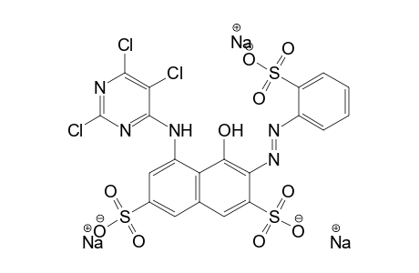 2,7-Naphthalenedisulfonic acid, 4-hydroxy-3-[(2-sulfophenyl)azo]-5-[(2,5,6-trichloro-4-pyrimidinyl)amino]-, trisodium salt
