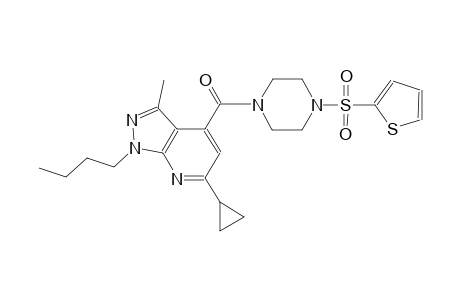 1-butyl-6-cyclopropyl-3-methyl-4-{[4-(2-thienylsulfonyl)-1-piperazinyl]carbonyl}-1H-pyrazolo[3,4-b]pyridine