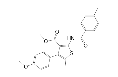 methyl 4-(4-methoxyphenyl)-5-methyl-2-[(4-methylbenzoyl)amino]-3-thiophenecarboxylate
