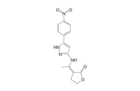 (3Z)-3-{1-[(5-(4-Nitrophenyl)-1H-pyrazol-3-yl)amino]ethylidene}-4,5-dihydrofuran-2(3H)-one