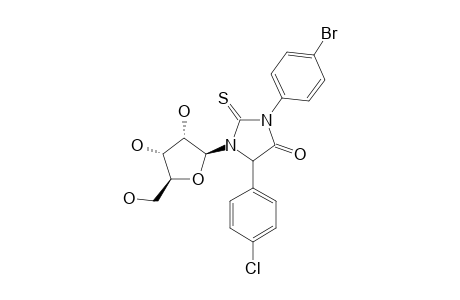 1-(BETA-D-RIBOFURANOSYL)-5-(4-CHLOROPHENYL)-3-(4-BROMOPHENYL)-2-THIOXOIMIDAZOLIDIN-4-ONE