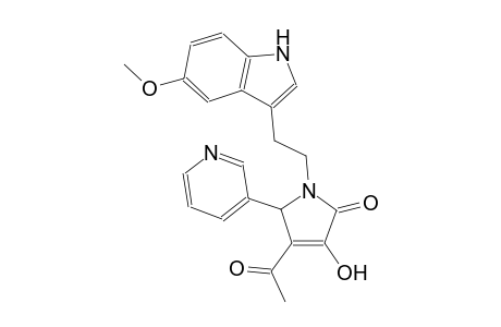 2H-pyrrol-2-one, 4-acetyl-1,5-dihydro-3-hydroxy-1-[2-(5-methoxy-1H-indol-3-yl)ethyl]-5-(3-pyridinyl)-