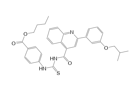 butyl 4-{[({[2-(3-isobutoxyphenyl)-4-quinolinyl]carbonyl}amino)carbothioyl]amino}benzoate