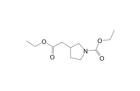3-(2-Ethoxy-2-keto-ethyl)pyrrolidine-1-carboxylic acid ethyl ester