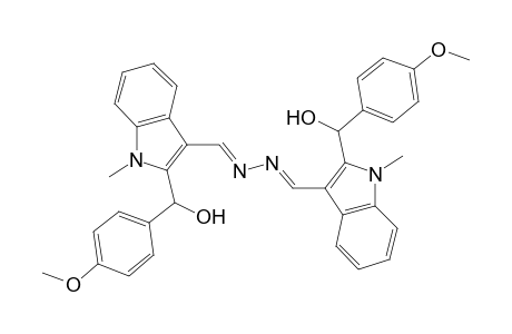 Bis{2-[1-hydroxy-4-(methoxyphenyl)methyl]-1-methylindole-3-carboxaldehyde} hydrazone