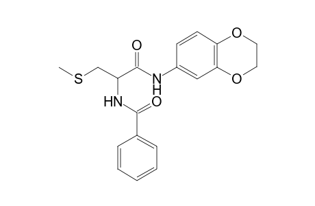 N-[1-(2,3-dihydro-1,4-benzodioxin-6-ylamino)-3-(methylthio)-1-oxopropan-2-yl]benzamide