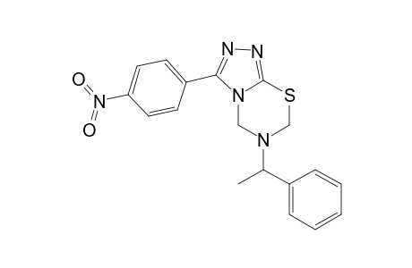 5-(4'-Nitrophenyl)triazolo[3,4-b]-3.alpha.-(phenylethyl)-2,4-dihydro-(2H)-1,3,5-thiadiazine