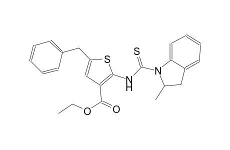 ethyl 5-benzyl-2-{[(2-methyl-2,3-dihydro-1H-indol-1-yl)carbothioyl]amino}-3-thiophenecarboxylate