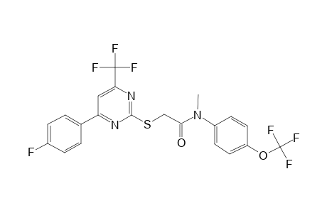 2-[4-(4-fluorophenyl)-6-(trifluoromethyl)pyrimidin-2-yl]sulfanyl-N-methyl-N-[4-(trifluoromethyloxy)phenyl]ethanamide