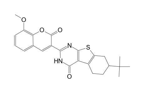 benzo[4,5]thieno[2,3-d]pyrimidin-4(3H)-one, 7-(1,1-dimethylethyl)-5,6,7,8-tetrahydro-2-(8-methoxy-2-oxo-2H-1-benzopyran-3-yl)-