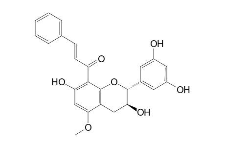 8-[(E)-3'-Phenylprop-2'-en-1'-oxo]-(2R,3S)-2-(3",5"-dihydroxyphenyl)-3,4-dihydro-2H-[2]-benzopyran-5-methoxy-3,7-diol