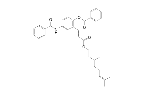 Benzoic acid 4-benzoylamino-2-[2-(3,7-dimethyl-oct-6-enyloxycarbonyl)vinyl]phenyl ester