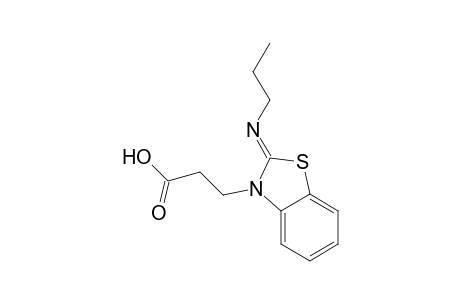2-Propylimino-3-(2-carboxyethyl)benzothiazoline