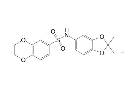 2,3-Dihydrobenzo[1,4]dioxine-6-sulfonic acid, (2-ethyl-2-methylbenzo[1,3]dioxol-5-yl)amide
