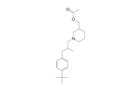 3-Piperidinemethanol, 1-[3-[4-(1,1-dimethylethyl)phenyl]-2-methylpropyl]-, acetate (ester)