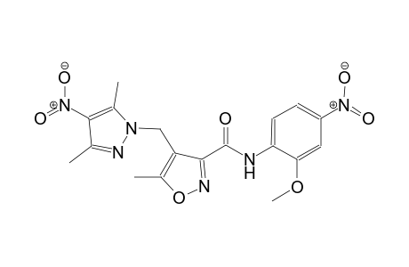 4-[(3,5-dimethyl-4-nitro-1H-pyrazol-1-yl)methyl]-N-(2-methoxy-4-nitrophenyl)-5-methyl-3-isoxazolecarboxamide