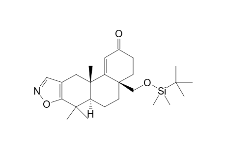 (+/-)-(4aS,8aR,10aR)-8a-((tert-Butyldimethylsilyloxy)methyl)-1,1,4a-trimethyl-6-oxo-1,2,4a,6,7,8,8a,9,10,10a-decahydrophenanthreno[3,2-d]isoxazole