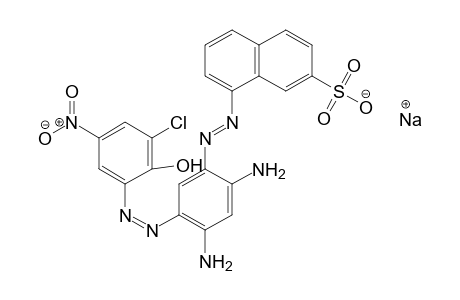 2-Naphthalenesulfonic acid, 8-[[2,4-diamino-5-[(3-chloro-2-hydroxy-5-nitrophenyl)azo]phenyl]azo]-, monosodium salt
