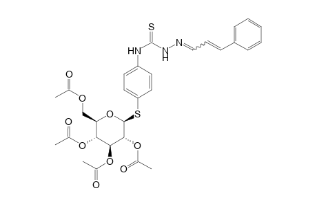 cinnamaldehyde, 4-[p-(beta-D-glucosylthio)phenyl]-3-thiosemicarbazone, tetraacetate