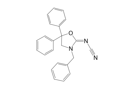 3-Benzyl-2-cyanoimino-4,5-dihydro-1-methyl-5,5-diphenyl-1,3-dioxazole