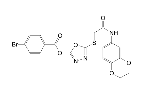 5-{[2-(2,3-dihydro-1,4-benzodioxin-6-ylamino)-2-oxoethyl]sulfanyl}-1,3,4-oxadiazol-2-yl 4-bromobenzoate