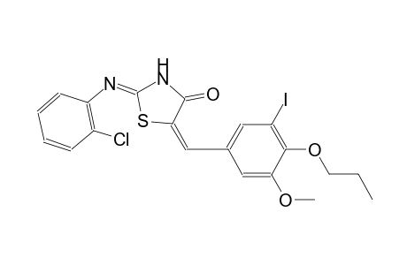 (2Z,5E)-2-[(2-chlorophenyl)imino]-5-(3-iodo-5-methoxy-4-propoxybenzylidene)-1,3-thiazolidin-4-one