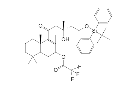 (7RS,13SR)-15-(tert-Butyldiphenylsilyloxy)-13-hydroxy-7-trifluoroacetoxy-rac-labd-8-ene-11-one