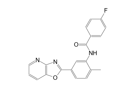 4-fluoro-N-(2-methyl-5-[1,3]oxazolo[4,5-b]pyridin-2-ylphenyl)benzamide