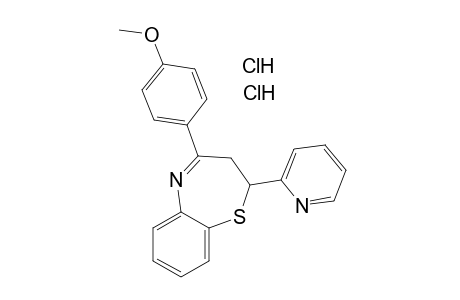 2,3-DIHYDRO-4-(p-METHOXYPHENYL)-2-(2-PYRIDYL)-1,5-BENZOTHIAZEPINE, DIHYDROCHLORIDE