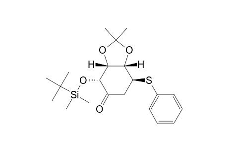 1,3-Benzodioxol-5(4H)-one, 4-[[(1,1-dimethylethyl)dimethylsilyl]oxy]tetrahydro-2,2-dimethyl-7-(phenylthio)-, [3aR-(3a.alpha.,4.beta.,7.alpha.,7a.alpha.)]-