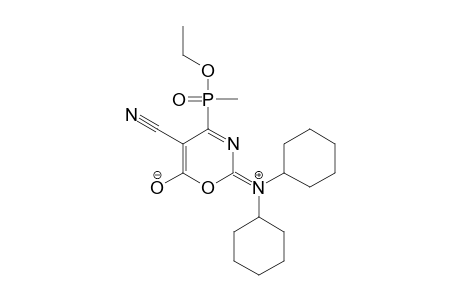 ETHYL-(5-CYANO-2-DICYCLOHEXYLAMINO-6-OXO-6H-1,3-OXAZINE-4-YL)-METHYL-PHOSPHINATE