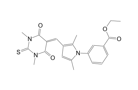 ethyl 3-{3-[(1,3-dimethyl-4,6-dioxo-2-thioxotetrahydro-5(2H)-pyrimidinylidene)methyl]-2,5-dimethyl-1H-pyrrol-1-yl}benzoate