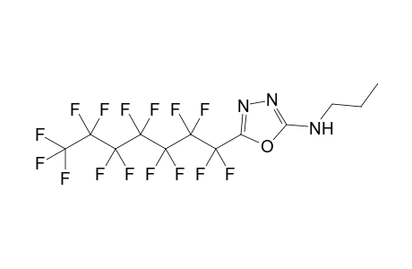 5-(1,1,2,2,3,3,4,4,5,5,6,6,7,7,7-pentadecafluoroheptyl)-N-propyl-1,3,4-oxadiazol-2-amine