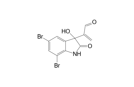 2-(5,7-dibromo-3-hydroxy-2-oxoindolin-3-yl)acrylaldehyde