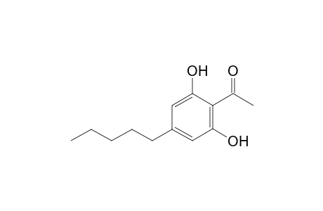 4-Acetyl-3,5-dihydroxy-1-pentylbenzene