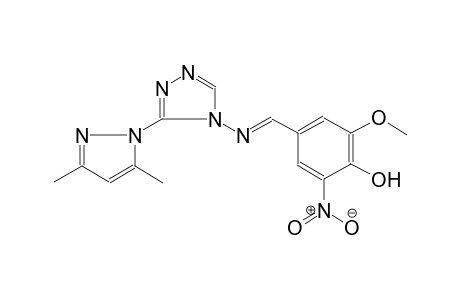 phenol, 4-[(E)-[[3-(3,5-dimethyl-1H-pyrazol-1-yl)-4H-1,2,4-triazol-4-yl]imino]methyl]-2-methoxy-6-nitro-