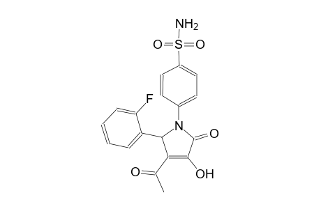 4-[3-acetyl-2-(2-fluorophenyl)-4-hydroxy-5-oxo-2,5-dihydro-1H-pyrrol-1-yl]benzenesulfonamide