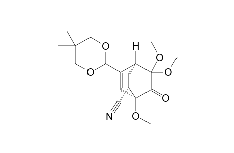 (1S*,2S*,4S*)-5-(5,5-Dimethyl-1,3-dioxan-2-yl)-1,8,8-trimethoxy-7-oxobicyclo[2.2.2]oct-5-ene-2-yl cyanide