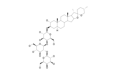 TERRESTROSIN-E;(25R)-5-ALPHA-SPIROSTANE-2-ALPHA,3-BETA-DIOL-3-O-BETA-D-GALACTOPYRANOSYL-(1->2)-BETA-D-GLUCOPYRANOSYL-(1->4)-BETA-D-GALACTOPYRANOSI