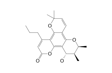 (+/-)-12-alpha-HYDROXY-6,6,10-beta,11-beta-TETRAMETHYL-4-PROPYL-2H,6H,12H-10,11-DIHYDROBENZO-[1,2-B:3,4-B':5,6-B"]-TRIPYRAN-2-ONE