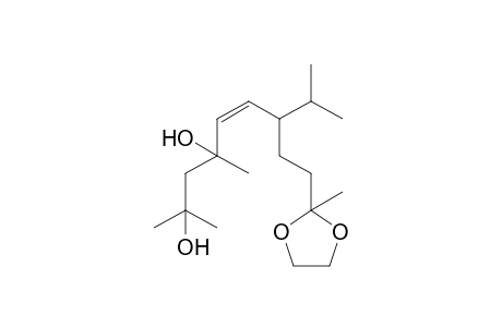 (E)-10,10-(Ethylenedioxy)-7-isopropyl-2,4-dimethylundec-5-ene-2,5-diol