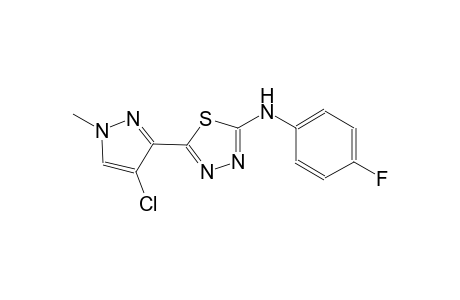 5-(4-chloro-1-methyl-1H-pyrazol-3-yl)-N-(4-fluorophenyl)-1,3,4-thiadiazol-2-amine