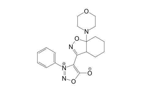 3-Phenyl-4-(7a-morpholin-4-yl-3a,4,5,6,7,7a-hexahydrobenzo[d]isoxazol-3-yl)sydnone