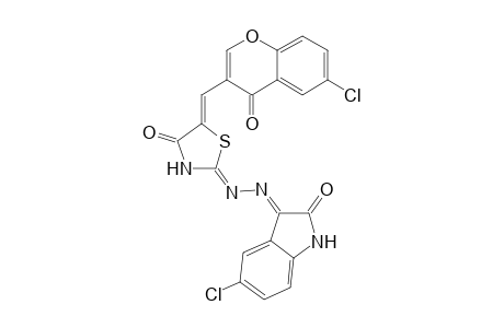 2-[(Z)-(5-Chloro-2-oxoindolin-3-ylidene)hydrazono]-5-[(6-chloro-4-oxo-4H-chromen-3-yl)methylene]-thiazolidin-4-one