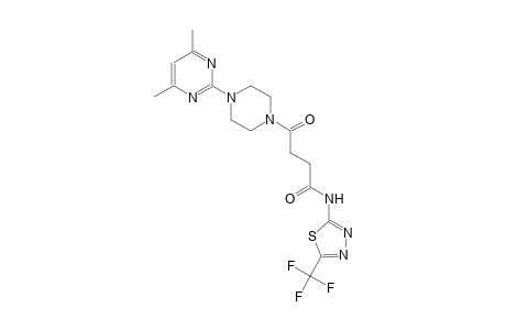 4-[4-(4,6-dimethyl-2-pyrimidinyl)-1-piperazinyl]-4-oxo-N-[5-(trifluoromethyl)-1,3,4-thiadiazol-2-yl]butanamide