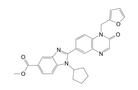 1-Cyclopentyl-2-(1-furan-2-ylmethyl-2-oxo-1,2-dihydro-quinoxalin-6-yl)-1H-benzoimidazole-5-carboxylic acid methyl ester