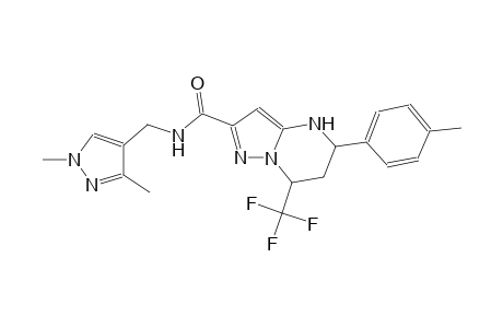 N-[(1,3-dimethyl-1H-pyrazol-4-yl)methyl]-5-(4-methylphenyl)-7-(trifluoromethyl)-4,5,6,7-tetrahydropyrazolo[1,5-a]pyrimidine-2-carboxamide